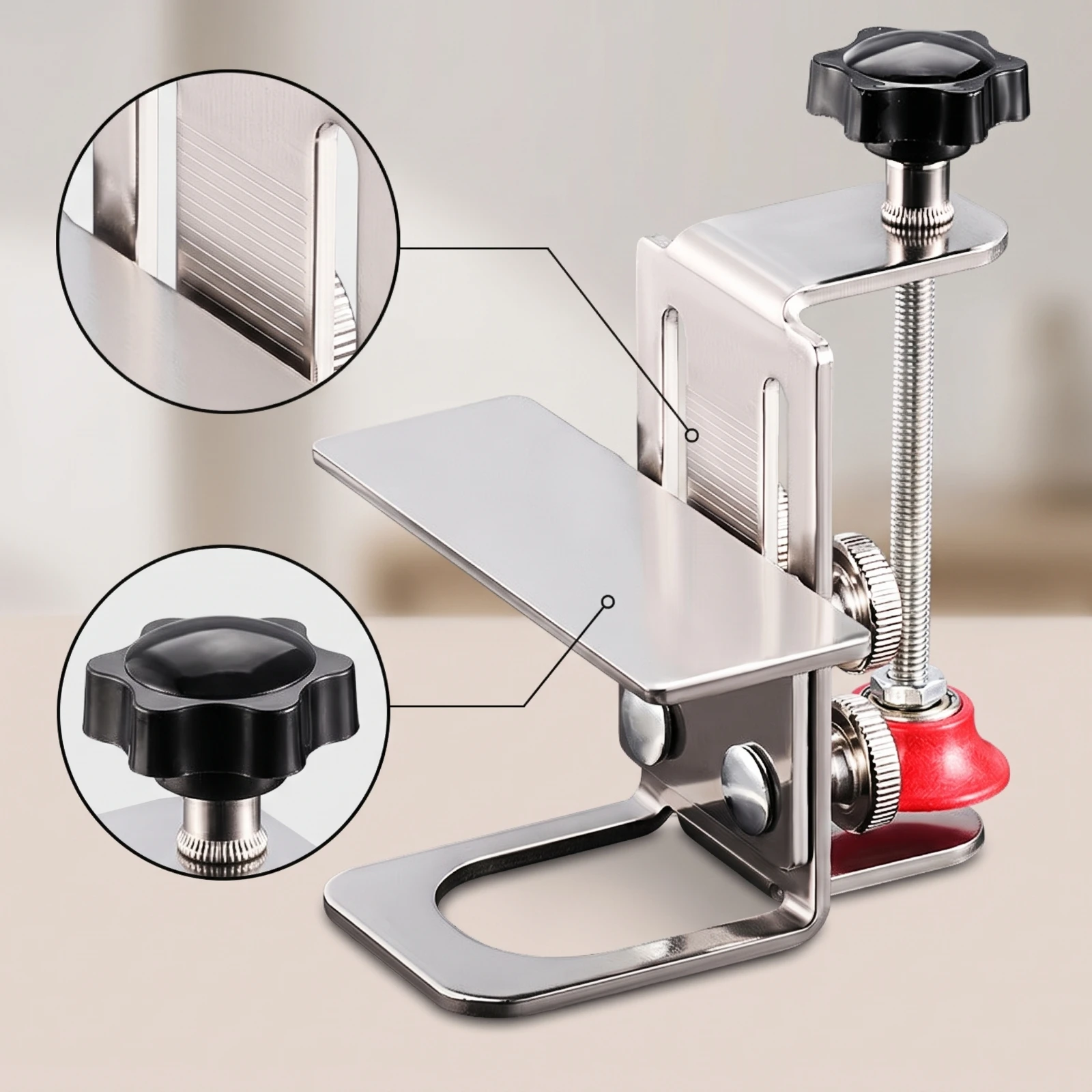 Cabinet Door Mounting Jig Stainless Steel Cabinet Door Installation Jig Mounting Tool with Adjustable Alignment Guide Easy To