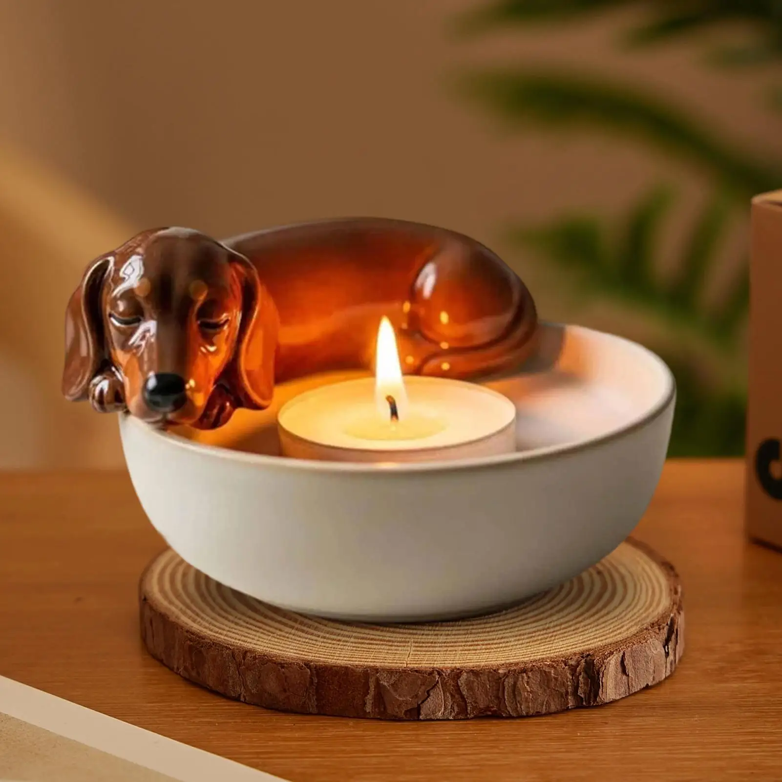 Tea Light Holders Decorative Candle Holders Dog Design Modern Candlestick for Home Kitchen Fireplace Centerpiece Event Party