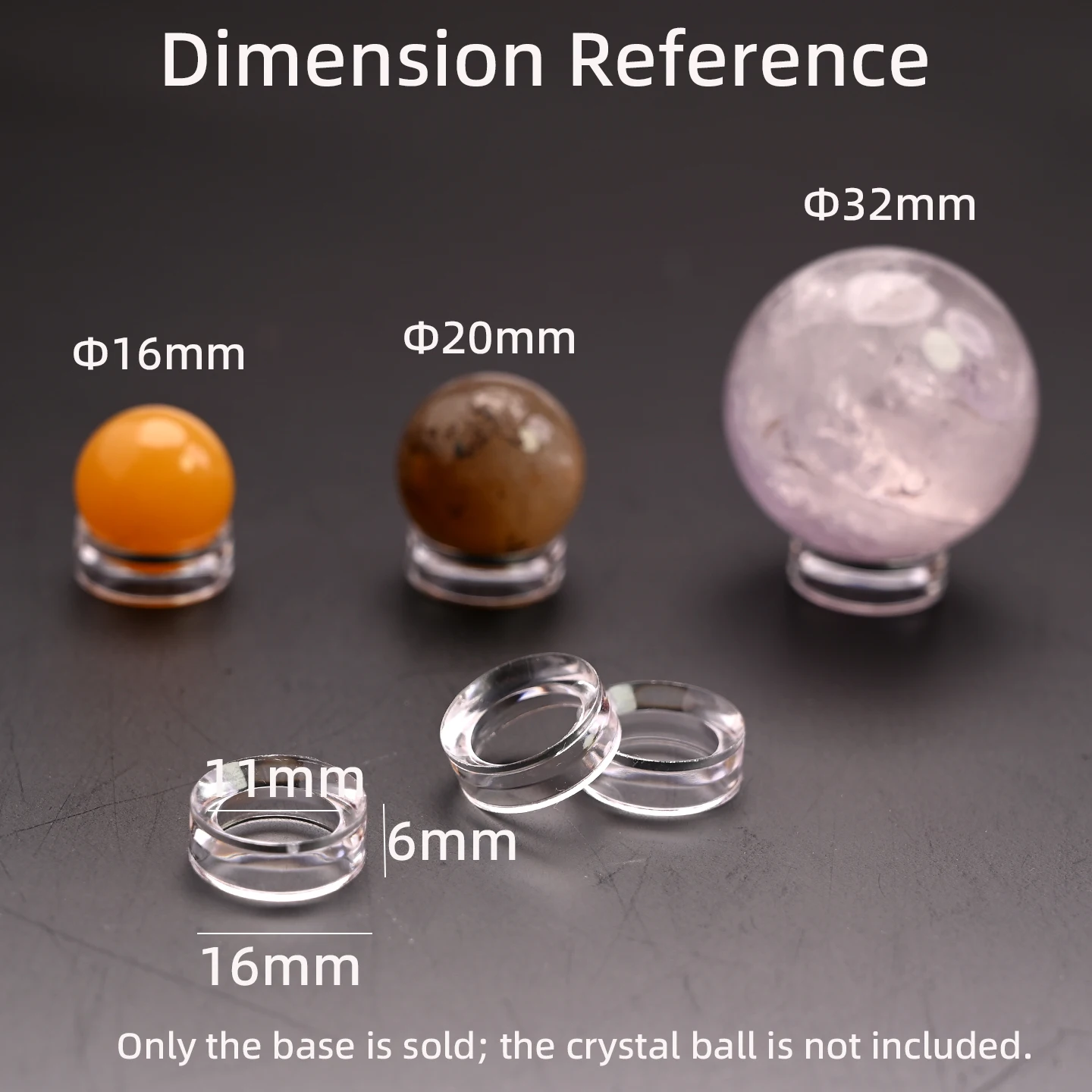 10Pcs Clear Acrylic Ball Holder Sphere Stands Display Base Plastic Round Stand Small For Baseball Golf Crystal Ball