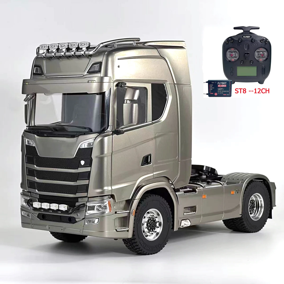 

4x4 RC Трактор в масштабе 1/14 770S RC Прицеп с металлическим шасси Версия RTR со световой и звуковой системой Модель грузовика с дистанционным управлением Игрушка