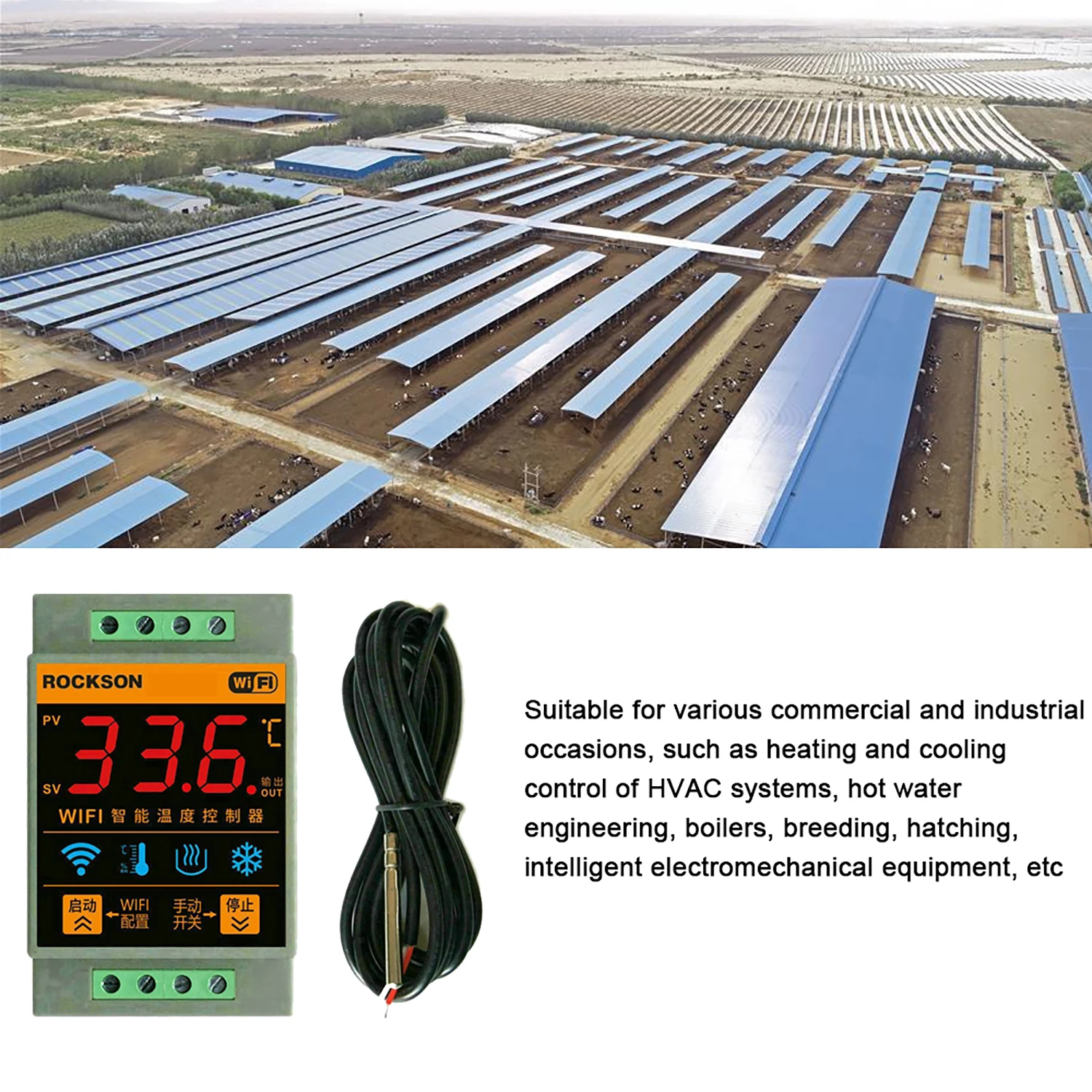 WIFI Temperature Controller Timing Setting Mobilephone Tuya APP Remotely Control with Limit Alarm Home Water-level Alarm Device