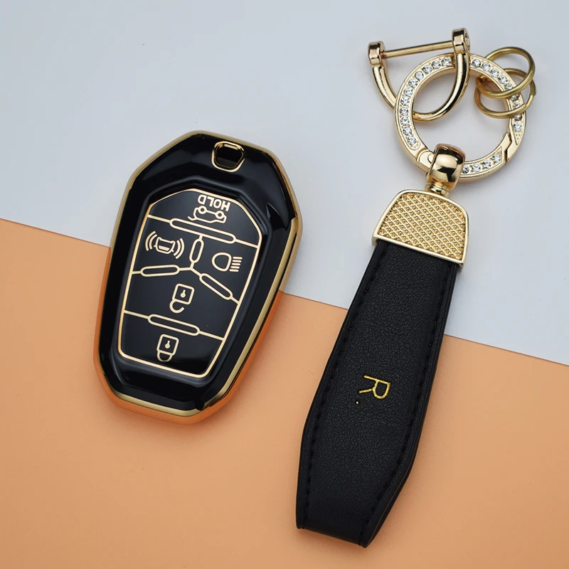 5 Buttons TPU Car Remote Shell Fob Cover for Ssang Yong 2020 G4 Rexton SsangYong Smart Key Case Auto Keychain Accessories