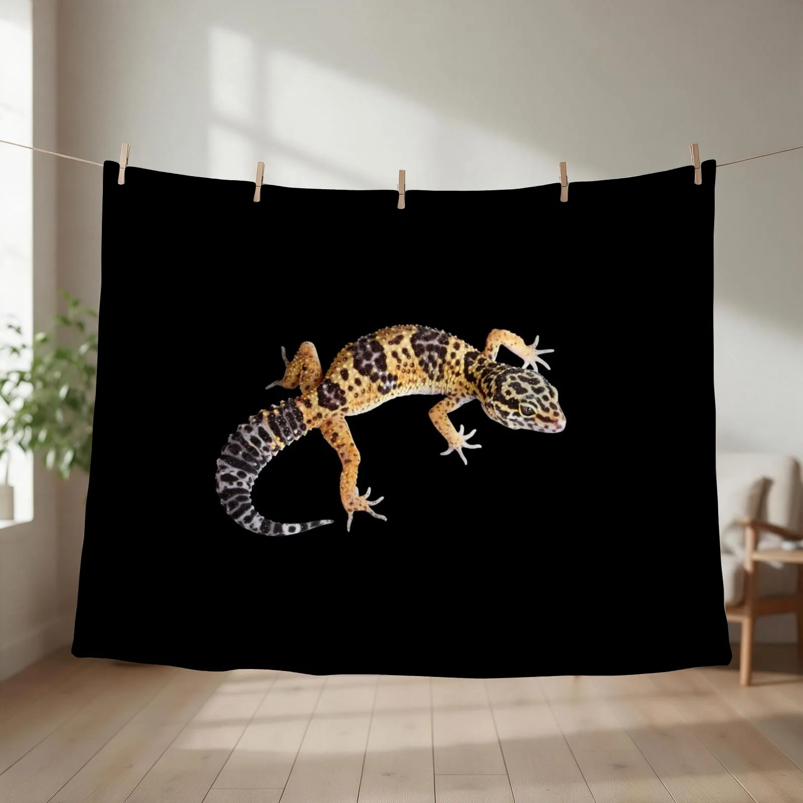 Leopard gecko Throw Blanket couch cozy soft plush fuzzy picnic outdoor blanket