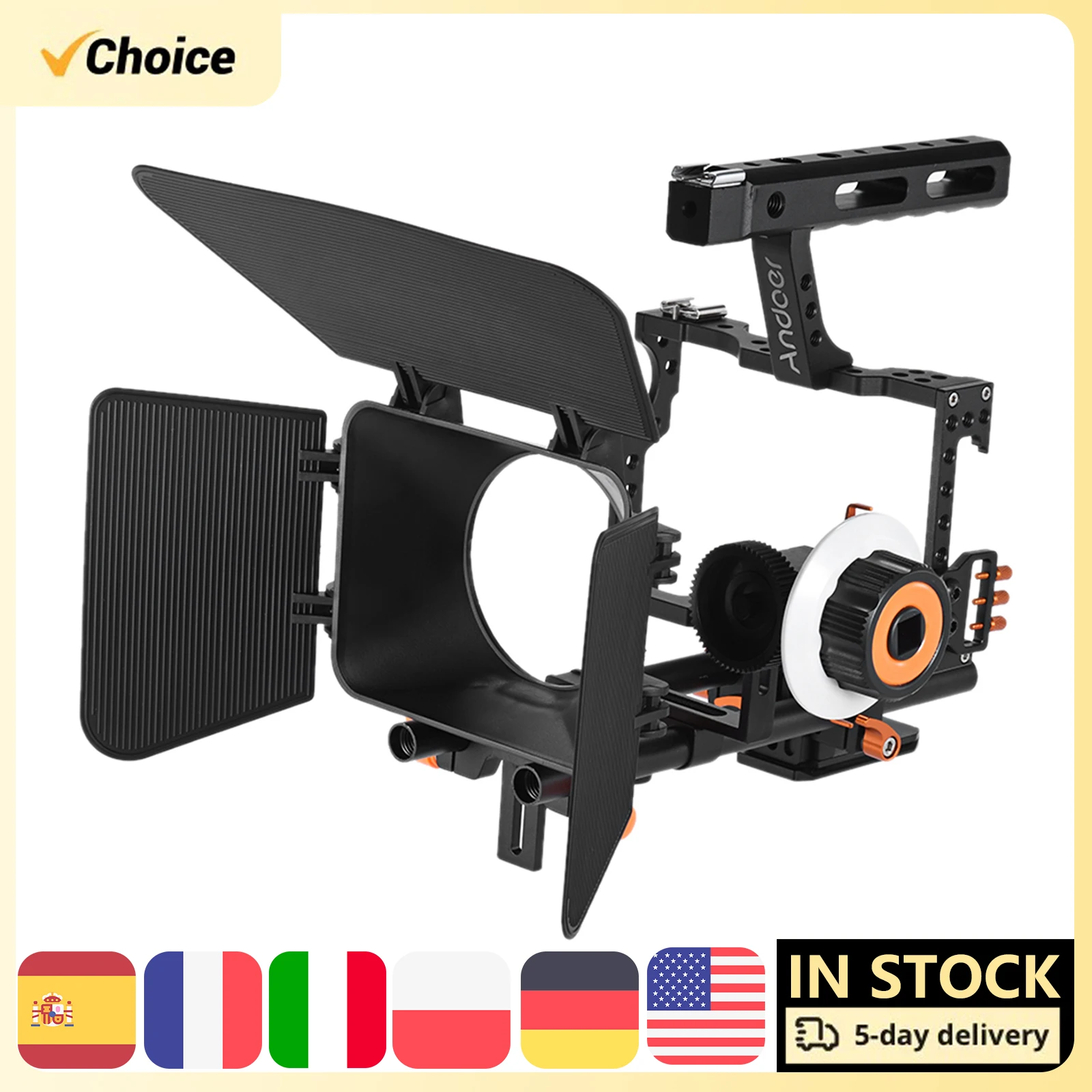 Andoer C500 Camera Camcorder Video Cage Rig Kit Film Making System for P-anasonic GH4 Replacment for Sony A7S/A7/A7R/A7RII/A7SII