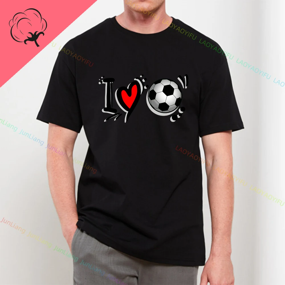 Football Fan Tops Streetwear Futebol Strong Heart Men's T-shirts Boys Girls 100% Cotton T-shirt Sportswear Vintage Man Clothes