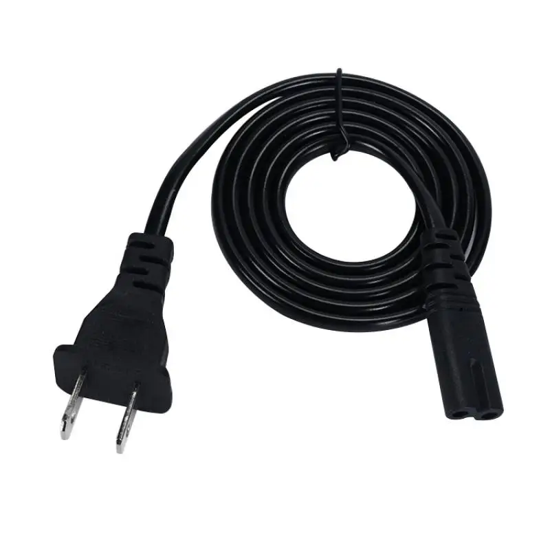US Plug Power Cable 2pin For Figure 8 Compatible Devices 2 Prong Electrical Cord For Laptop Charger TV Radio Speaker