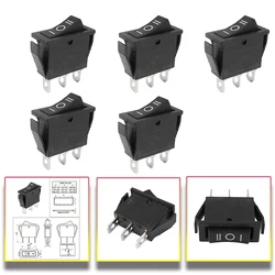 3/4/5/10/15/20 Pcs Snap-in Push Button Switch 3 Pin ON-OFF-ON 16A/250V SPST KCD3-101/3 Position Boat Rocker Power Switches