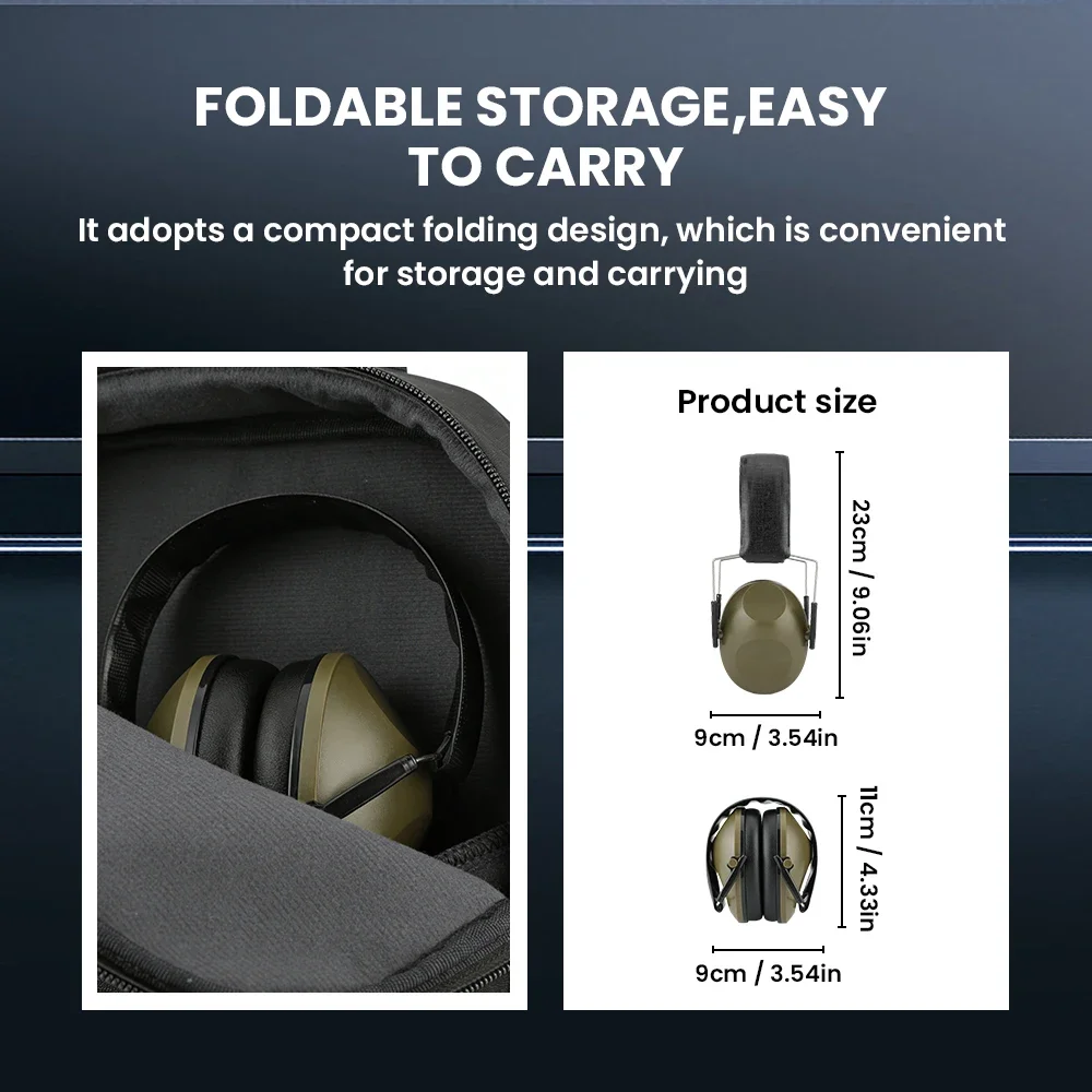 FORCE Low Profile Passive Safety Ear Defenders NRR21dB Noise Reduction Hearing Protector Gun Range Hunting