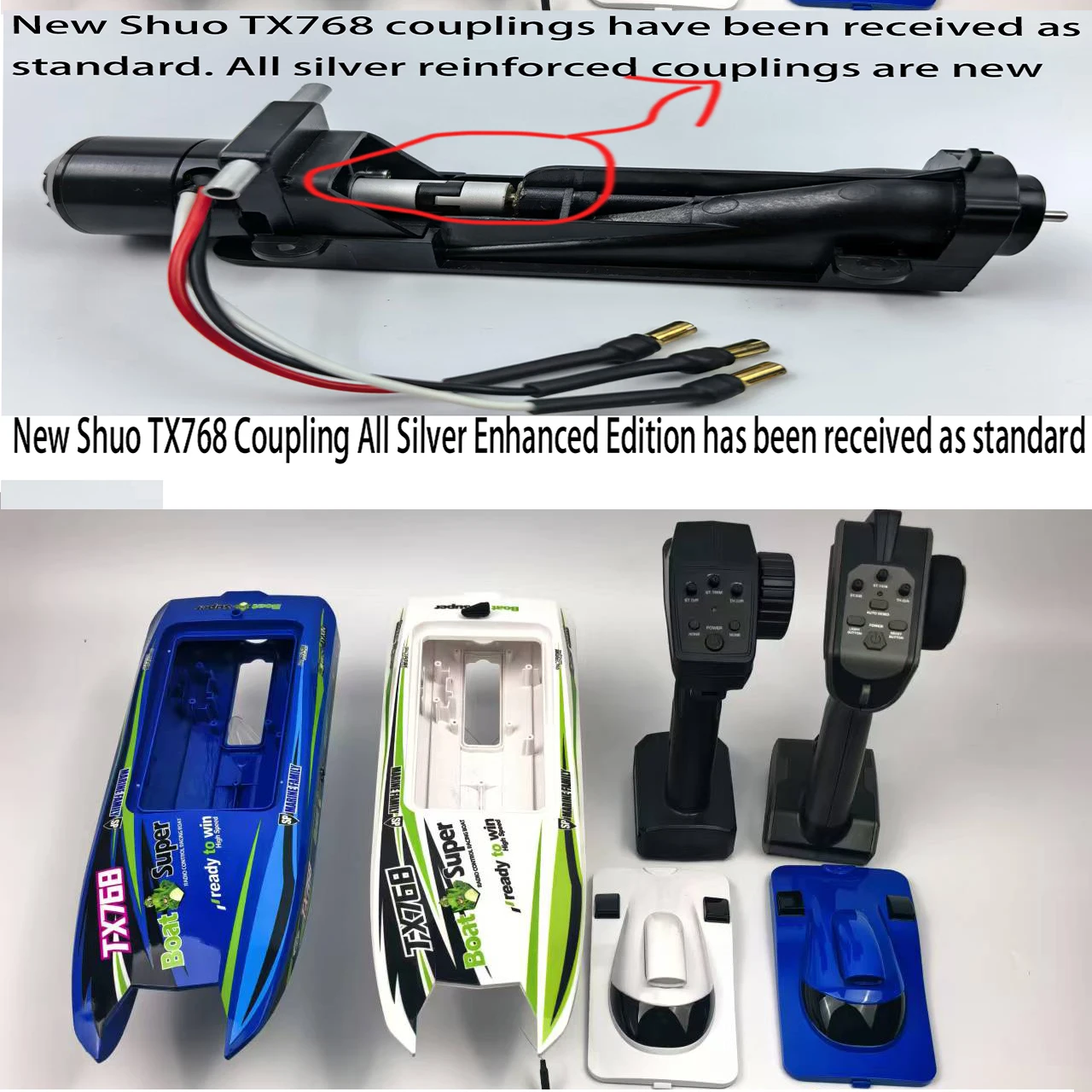 RC remote control ship Xinshuo TX768 coupling all silver reinforced version has been received as standardard