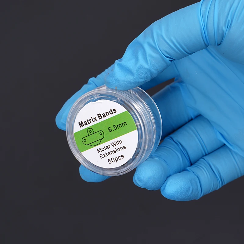 50 قطعة الأسنان الاقسام احيط المعادن مصفوفة نظام مصفوفة أربطة مرنة M4 التيتانيوم لقط حلقة أدوات طبيب الأسنان