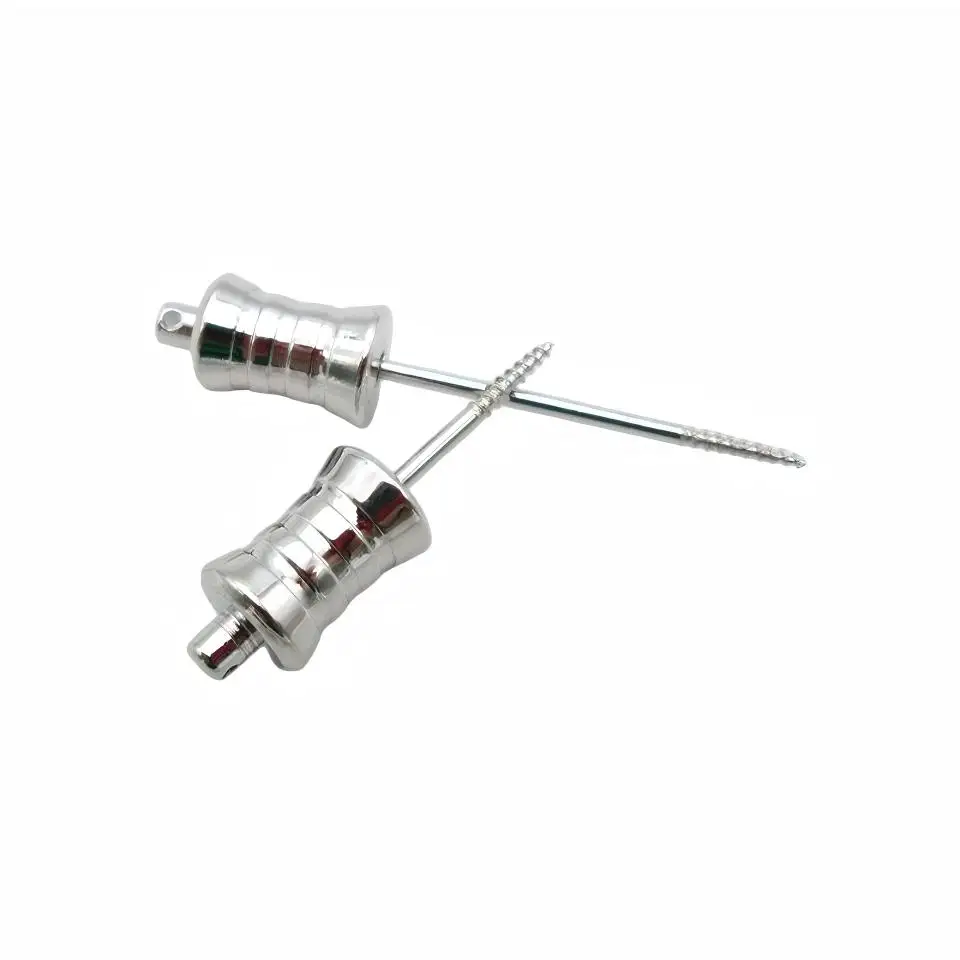 Dental Root Extractor Drill Burs Set Stainless Steel Surgical Instruments for Tooth Extraction 34mm/44mm Length Dentist Tool