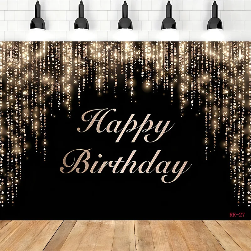 

Happy Birthday Backdrop Neon Glow Party Brick Wall Splatter Graffiti Photography Background Banner Photo Shoot Decor Props RR-04