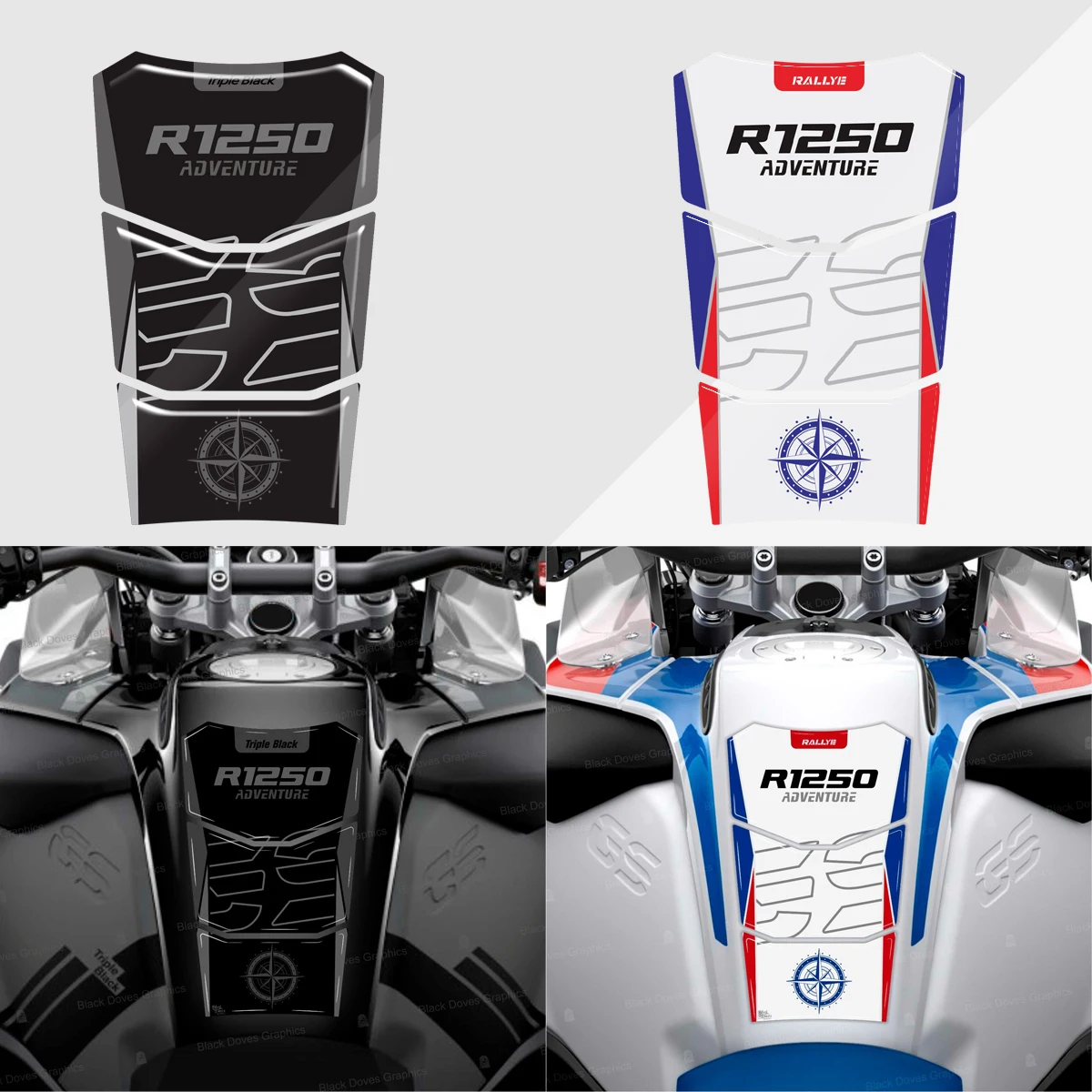 Voor Bmw R1250gs R1250 Adv Adventure 40 Gs Brandstoftank Sticker 2019-2024 3d Gel Sticker Brandstoftank Pad Bescherming Stickers