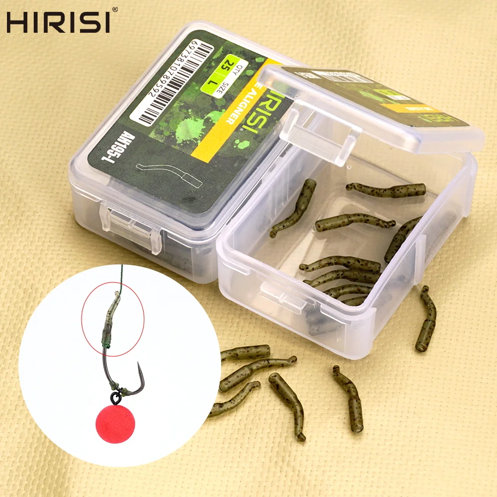 Hirisi 25pcs Carp Fishing Accessories Carp Hook Sleeve End Tackle Fishing Swivel AH195 Fishing Terminal Tackle