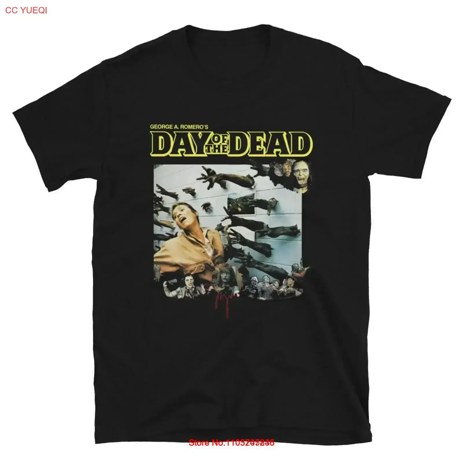 Camiseta Día de los Muertos 1986, Diseño Zombie Horror Romero, Estilo Vintage, Lavada, Elástica, para Uso Diario, Elegante y Vintage