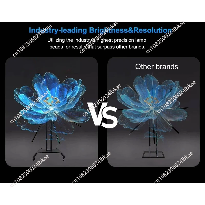 150Cm 3D Holographic Fan 8 blades naked eye Light Emitting Diode Fan 3d Holographic Display High Speed Rotating Large