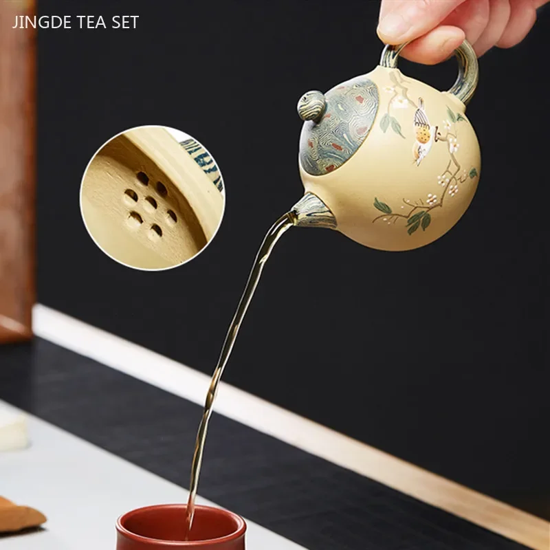 180ml Boutique Yixing Purple Clay Teapot Tradition Section Mud Beauty Tea Pot Handmade Filter Tea Infuser Customized Teaware