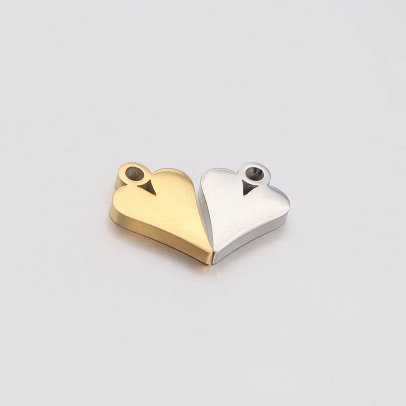 

20pcs/lot Mirror Polished Stainless Steel Love Heart Charm Pendant for DIY Necklace Earring Bracelet Jewelry Making Accessories