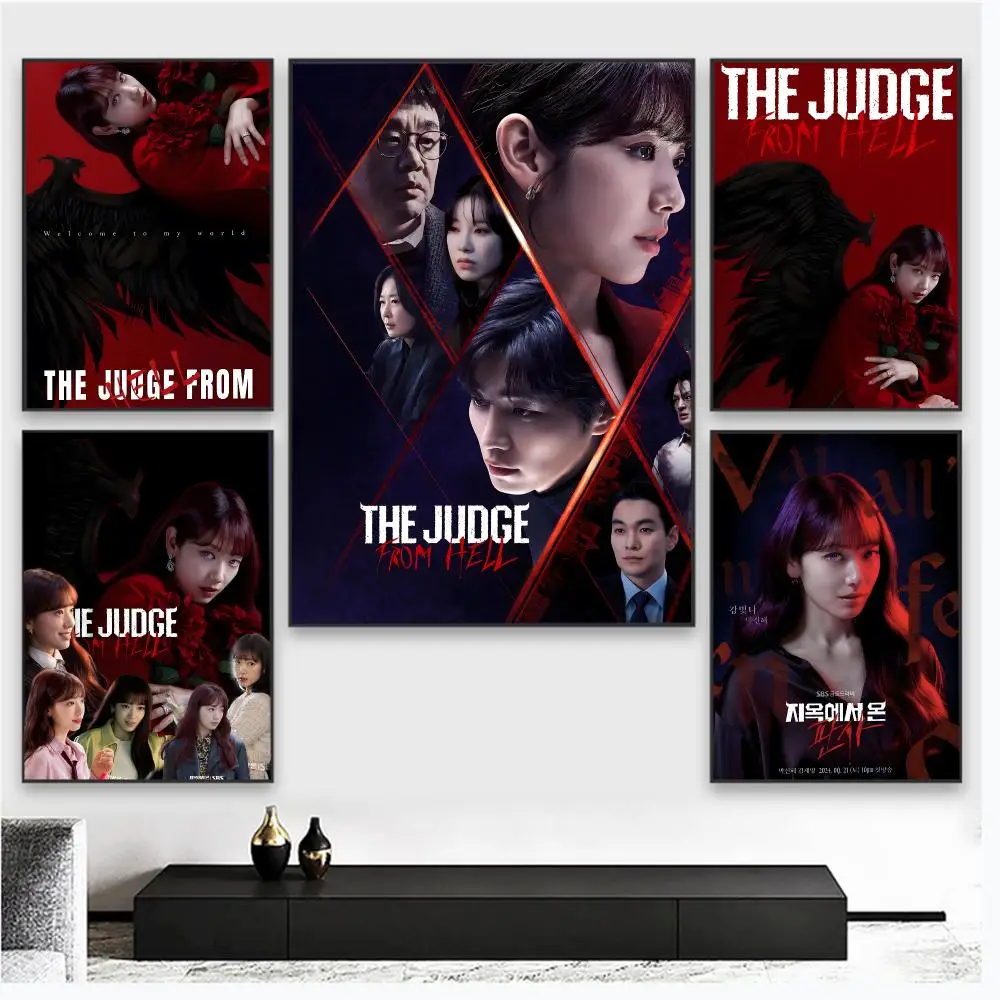 Anime The Judge From Hell Poster Wall Art Poster Pictures, Aesthetic Home Decor For Living Room Bedroom Office