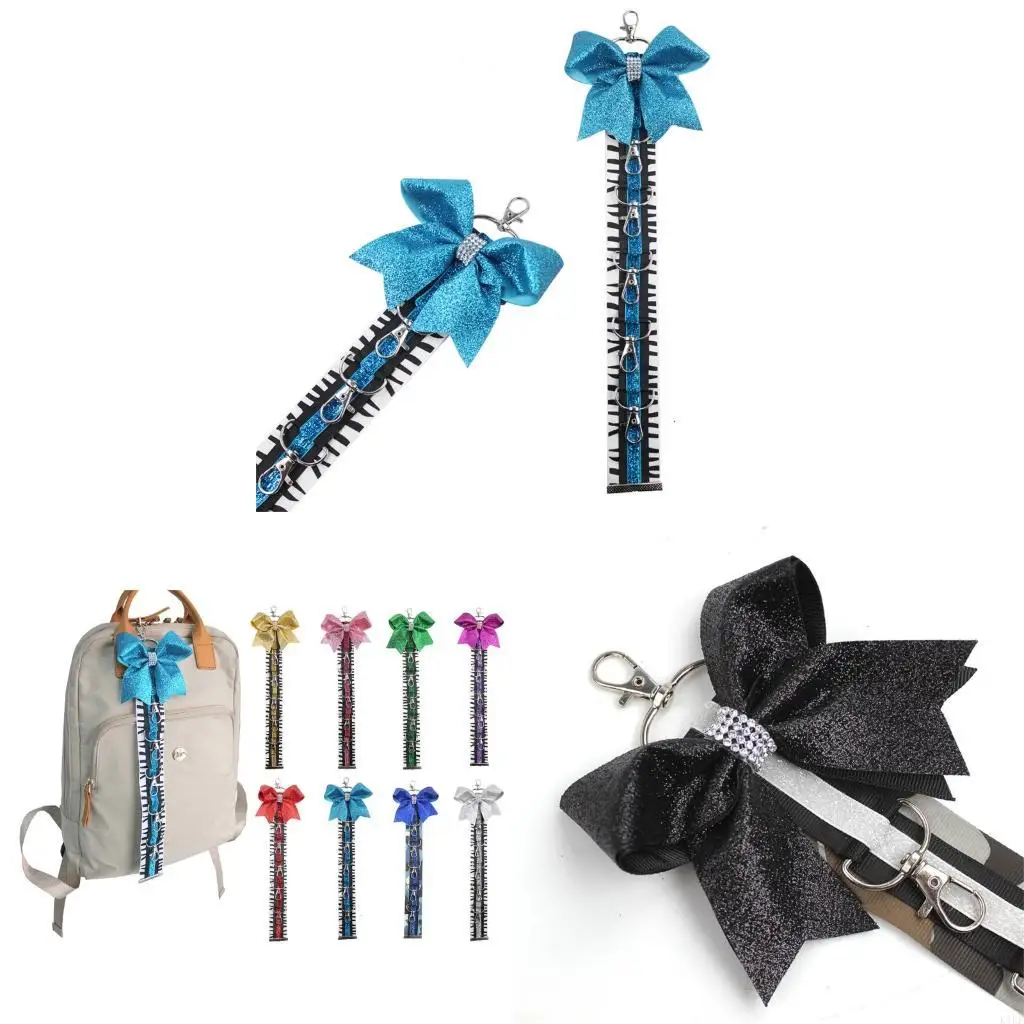 Fabric Holder Decorative Ribbon Bowtie Keychain Holder Chain For Home Travel K1KF