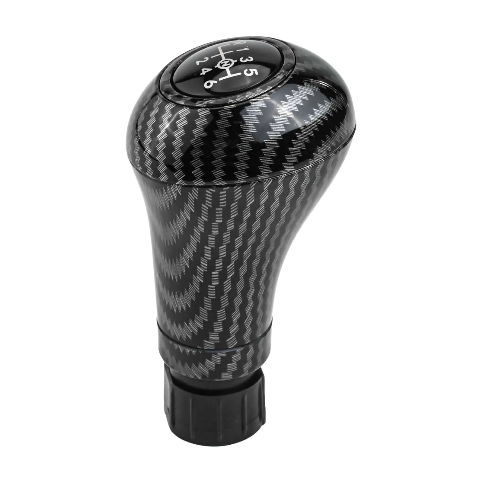 Carbon Fiber Style 6 Speed Gear Shift Knob for Mercedes W203 CL203 S203 W209 W204 C204 Designed for Compatibility