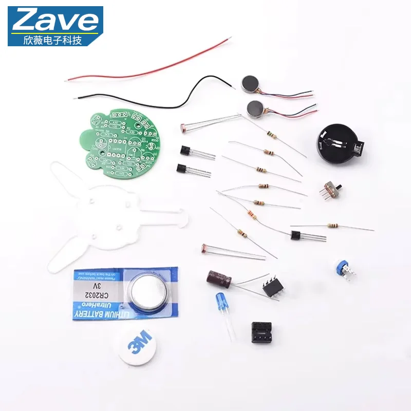 Light-Sensitive Mobile Robot Firefly DIY Kit with Tail Breathing Light - Fun Electronic Education and Training Kit