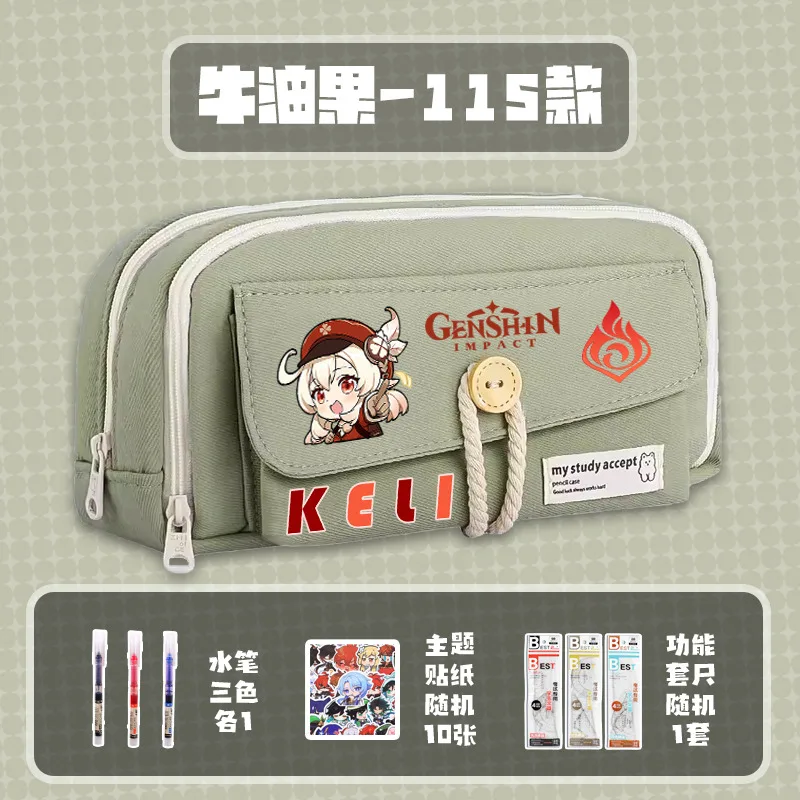 Game Anime Gs Impact Cos Balladeer Raiden Ei Arlecchino Venti Eula Etc. 2025 Q-version Print  Large Capacity Pencil Case Giving