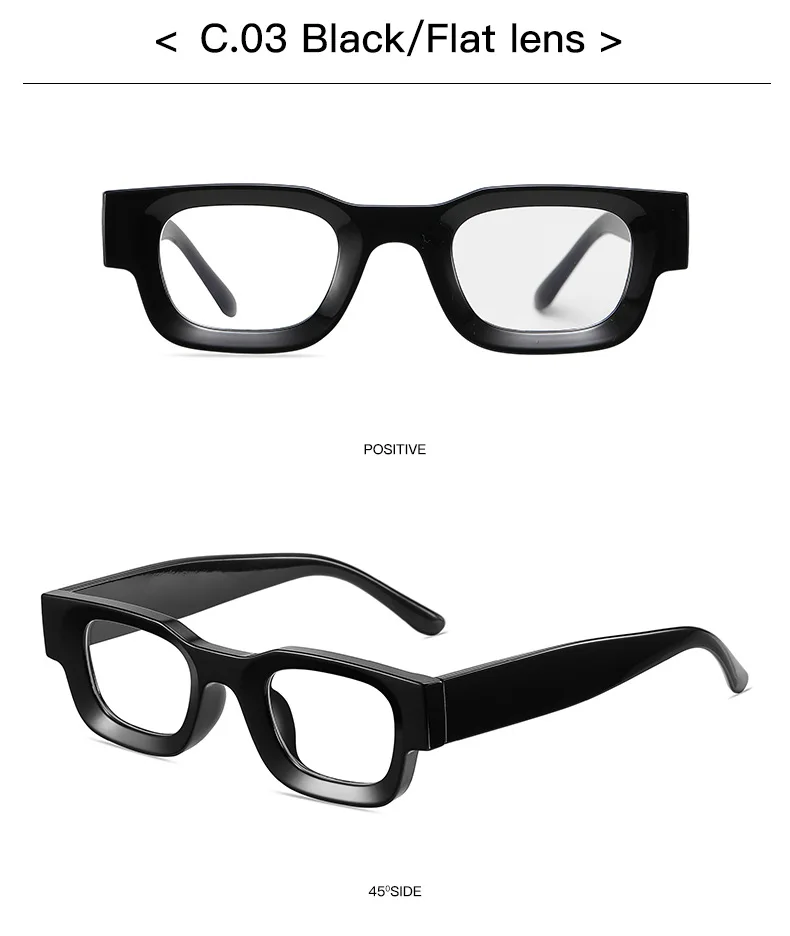 KOCOLIOR Neue Retro Kleine Quadratische Brillenfassung Anti-Blaulicht Photochrome Lesebrille für Männer und Frauen Vollrandbrille – Detail 9