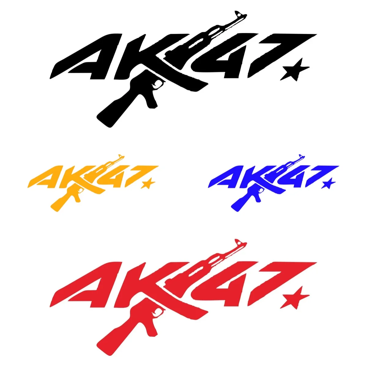 

Personality AK 47 Car Stickers Laptop Bumper Motorcycle Windows Exquisite Waterproof Vinyl Decals Decoration