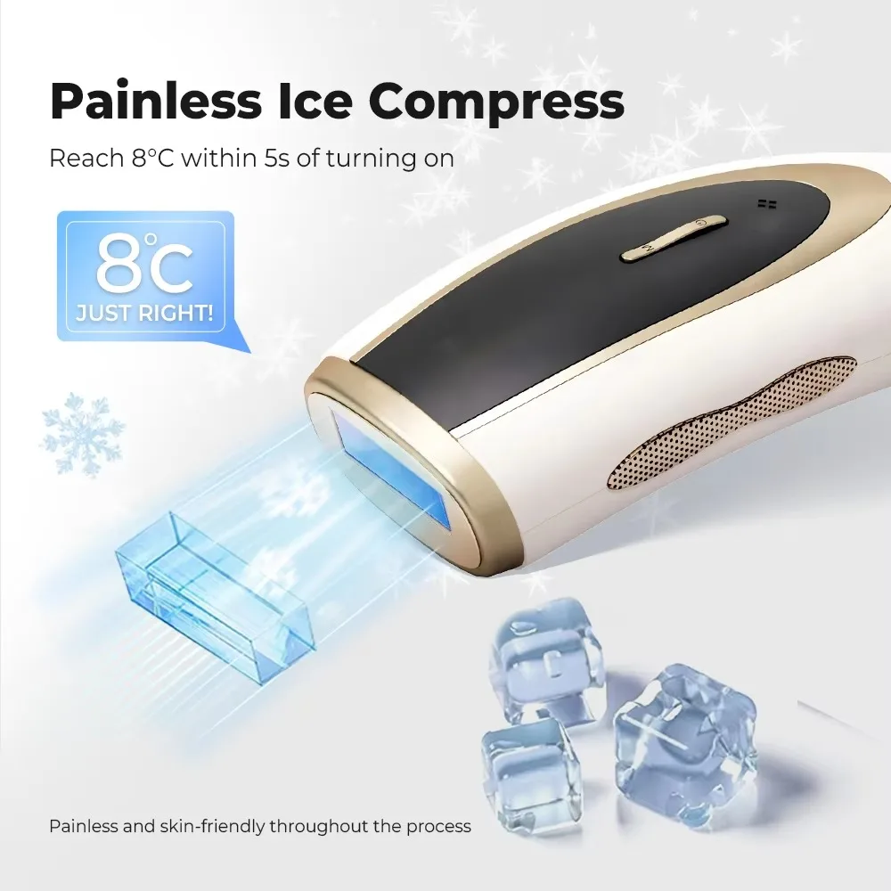 Hair Removal Device Epilator IPL with Ice Cooling Permanent   Hair Removal Machine