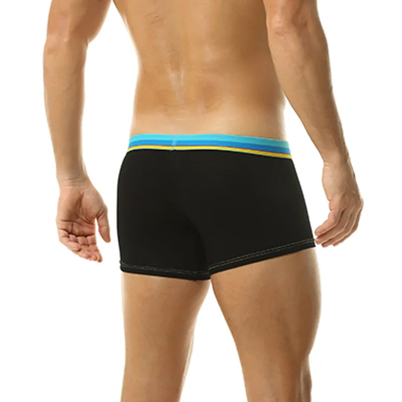 Men's Boxers Panties Modal U Convex Big Pouch Underwear Contrasting Colors Youth Low Waist Sexy Classic Boxer Knickers