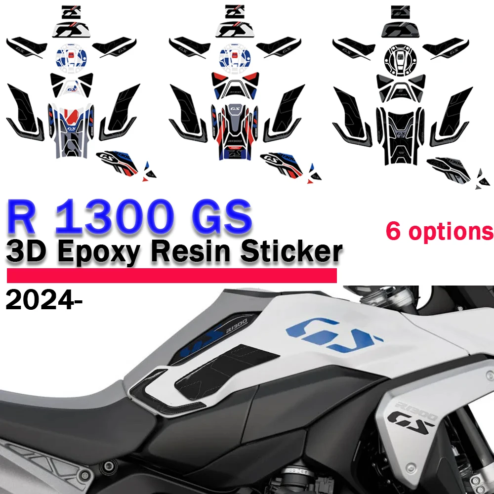 

For BMW R 1300GS R1300 GS Motorcycle 3D Epoxy Resin Stickers Fuel Tank Pad Stickers Decal 2024 Tank Mat Protection Complete Kit