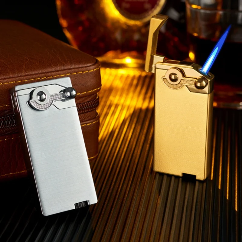 Innovative Rocker‑Arm Metal Lighter, Windproof Direct Ignition, Portable Cigarette Accessory, Outdoor Gift for Him