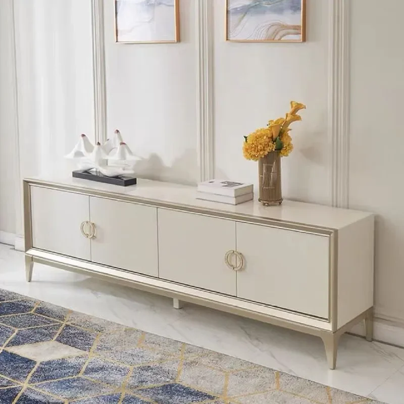 Small Italian Tv Cabinet Solid Wood Designer Storage Vintage Tv Cabinet Unique Luxury White Muebles Para Hogar Furniture Home