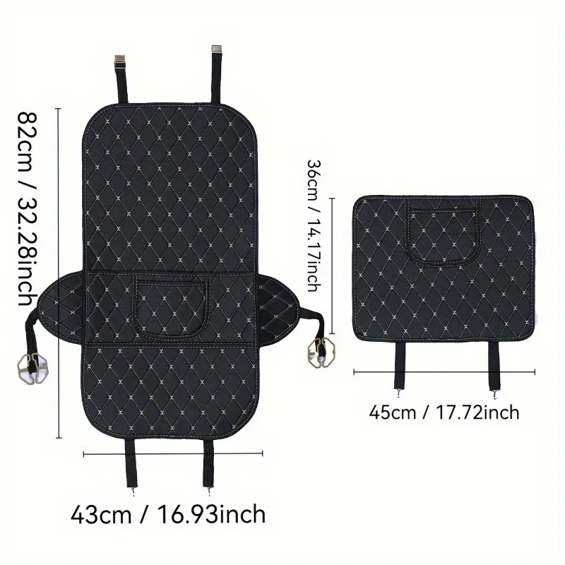 2pcs/set Universal size, fits most car models Car Seat Back Protectors Car Accessories  PU leaHigh quality, suitable for various