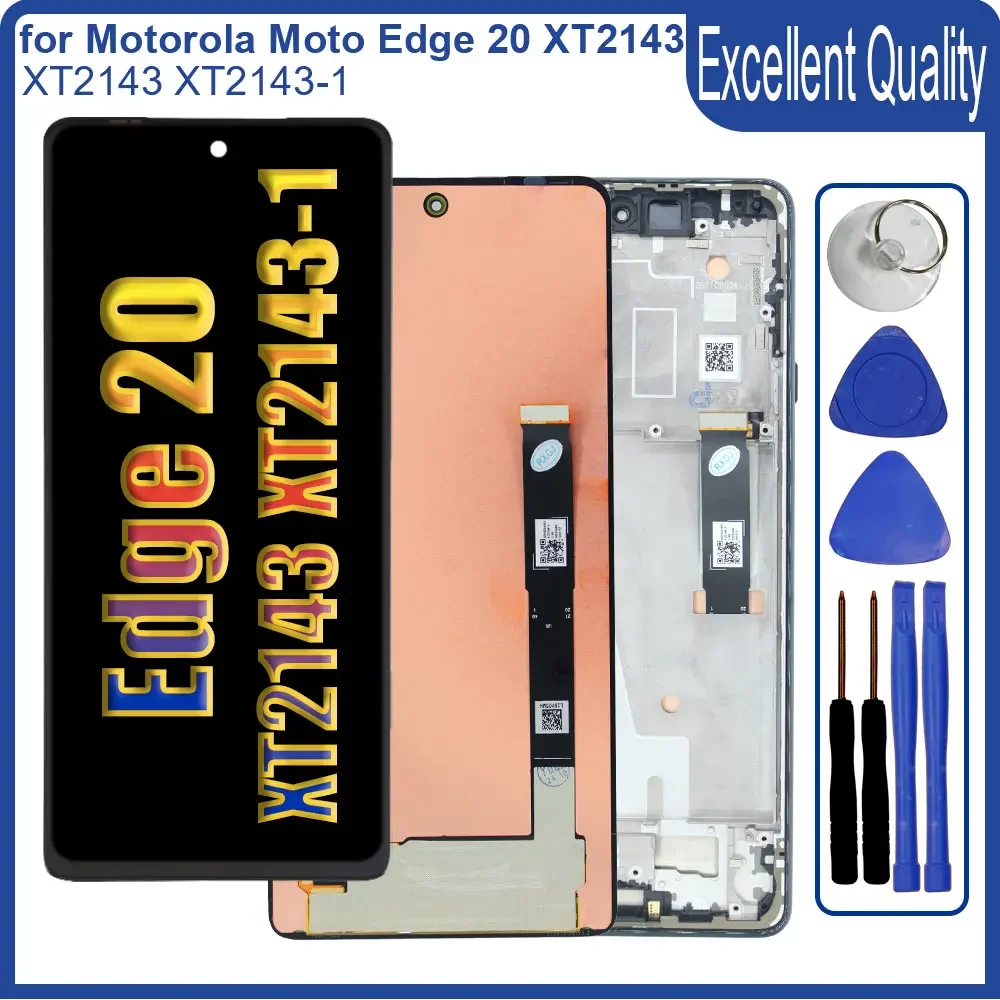 

6.7" LCD for Motorola Moto Edge 20 XT2143 LCD Display Touch Screen Digitizer Aseembly Replacement for Moto Edge 20 XT2143-1 LCD