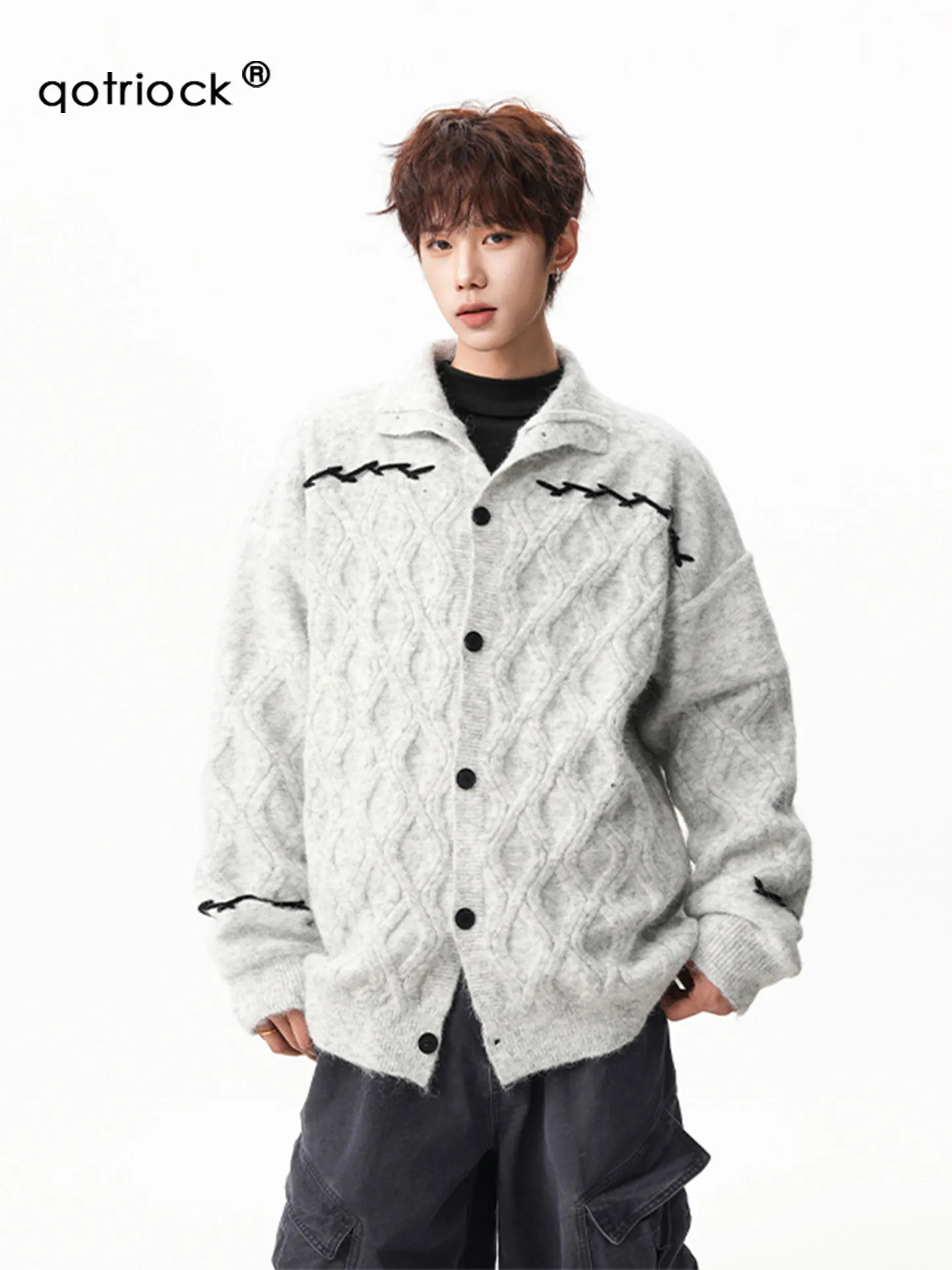 

Мужской пуловер с меховым воротником в стиле рок для косплея на Хэллоуин, улучшенный, официальный, популярный, с мультяшными и фэнтезийными элементами