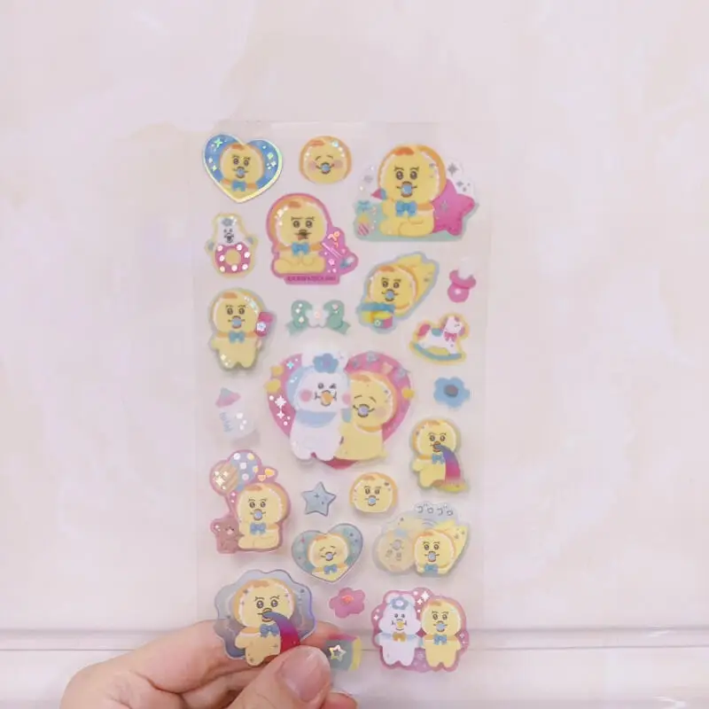 

Kawaii Cartoon Opanchu Rabbit Transparent Sticker Cute Hand Account Note Sticker Creative Phone Case Diy Decoration Student Gift