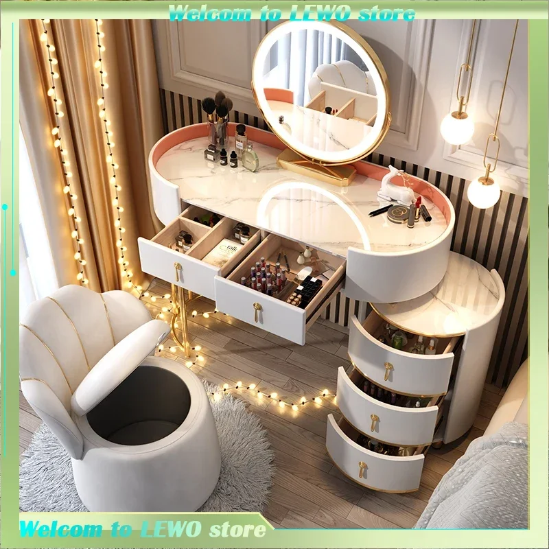

Nordic Luxury Dressing Table Container Drawer Minimalist European Dressing Table Woman White Schminktisch Furniture Makeup