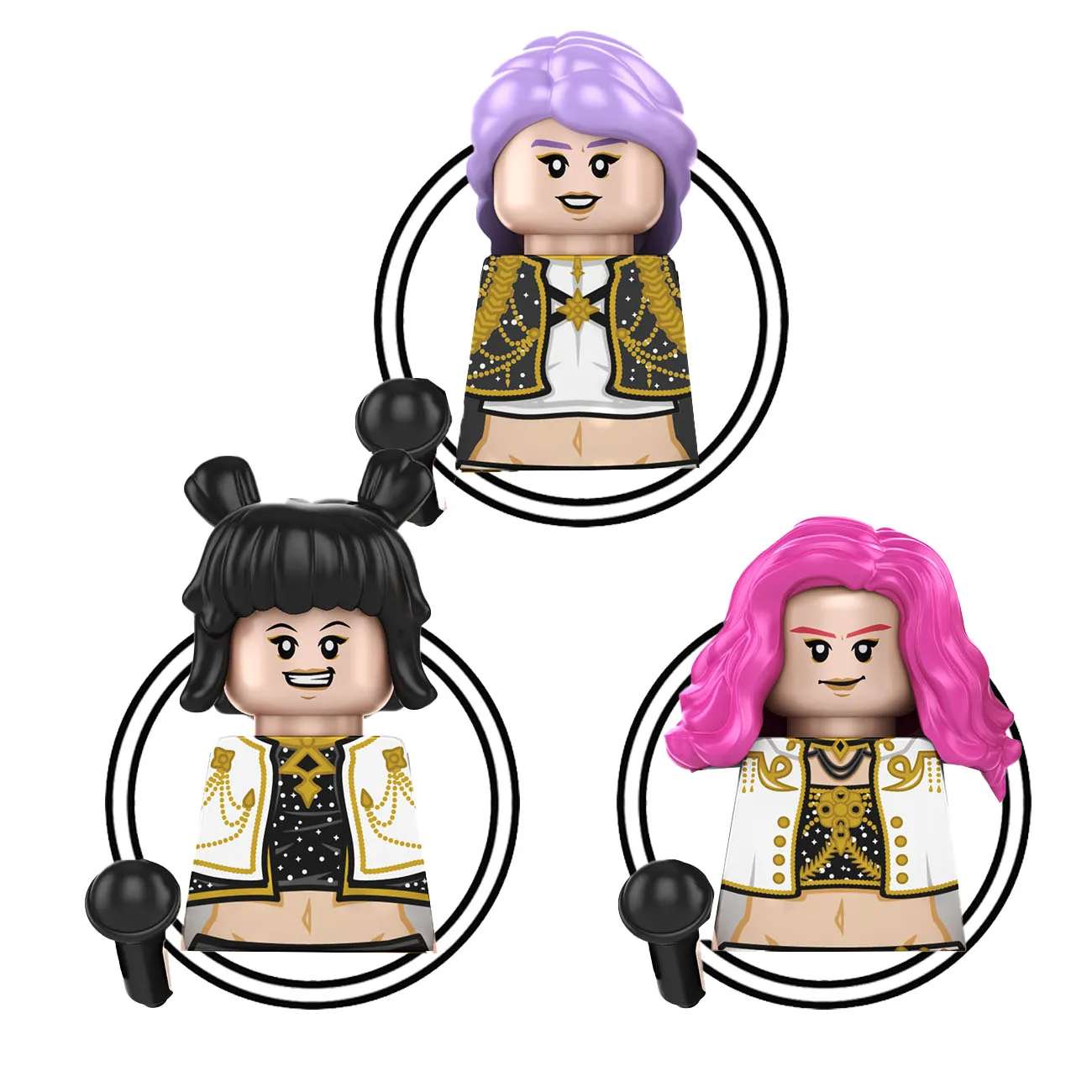 TP438 TP439 TP440 سلسلة الموسيقى اللبنات K شيطان الطوب أرقام ألعاب أطفال البوب الصيادين