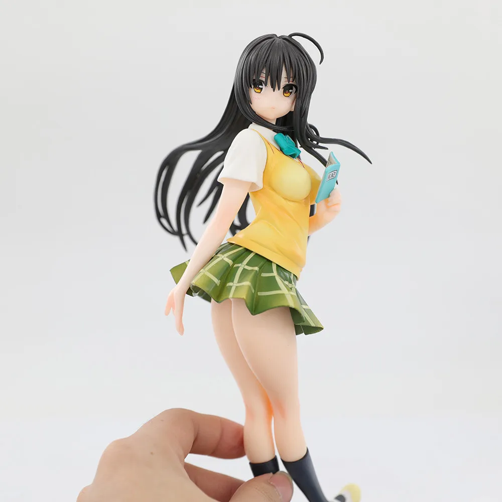 23CM Anime To LOVEru Kotegawa Yui Figure School Uniform Dress Up Standing Model Toy Gift Collection Aciton Figure PVC 1/7