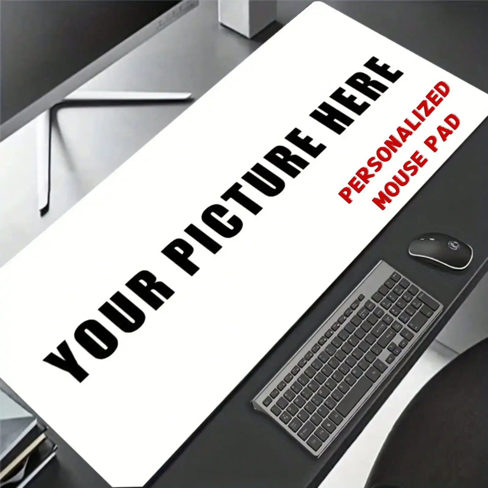 A Single Customizable Large Mouse Pad Featuring a Photo Design That Captures Beautiful Memories, Making It a Great Option
