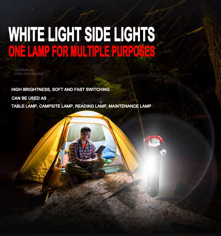 LiitoKala 5-speed USB LF-2210 Outdoor Camping High Brightness COB 1800 Lumen Laser Wick Rechargeable Zoom Flashlight