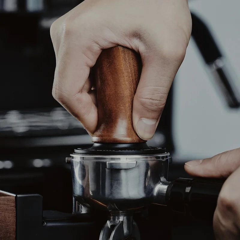 BEARR Chabili Solid Wood Double Spring Coffee Press Constant Press 30IB Automatic Adaptive Depth Espresso Tamper 53.7/58.35MM