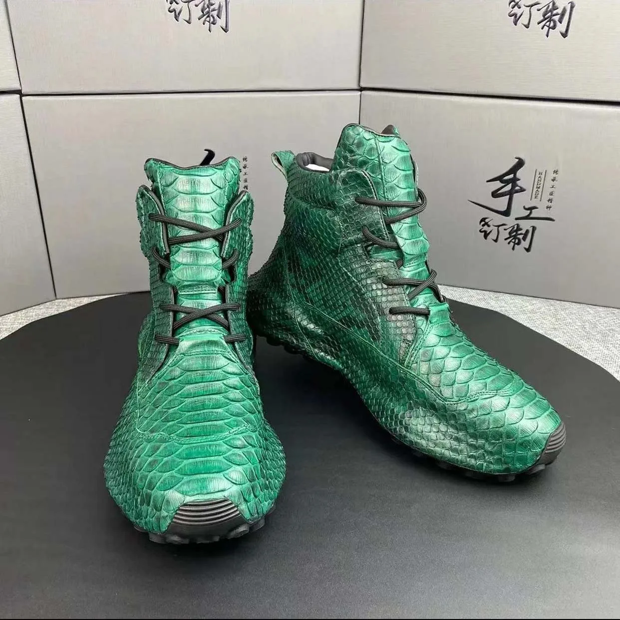 echao new arrival men snake skin boots men snake skin shoes men shoes male python leather shoes for male