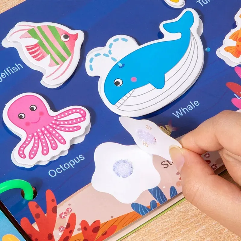 1pc illumination Busy Book Paper Pasting Book Operation Board Baby Learning libri illustrati silenziosi per bambini