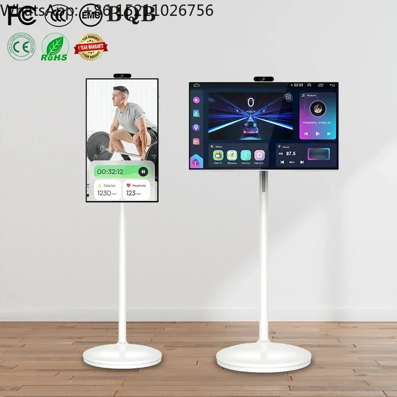 32 Inch 1080p Follow By Me Movable Touch Screen - Floor Standing Android Wireless Portable Smart Tv For Home