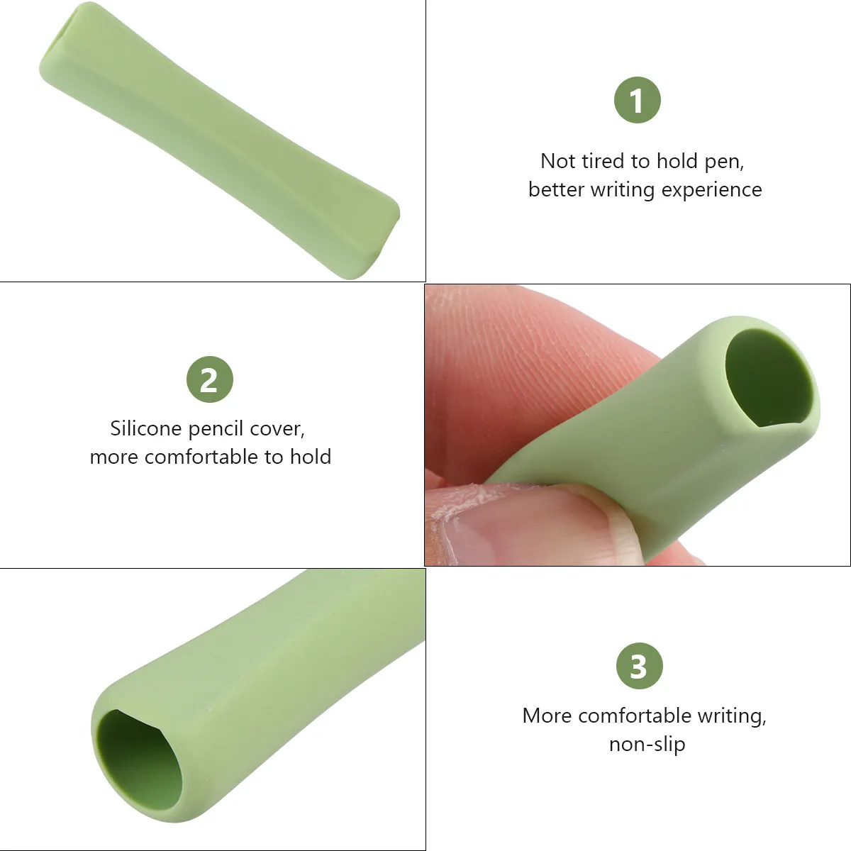 

1 pc Silicone Pencil Cover For Pencil 2 Anti-Slip Grip Sleeve Washable Protective Holder Practical Writing Accessory Touch