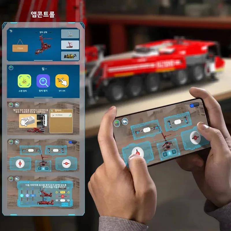 مجموعة بناء شاحنة الرافعة الثقيلة القابلة للبرمجة من Mould King 17007 17008 (8506 قطعة) - مجموعة نماذج مركبة البناء للبالغين والأطفال