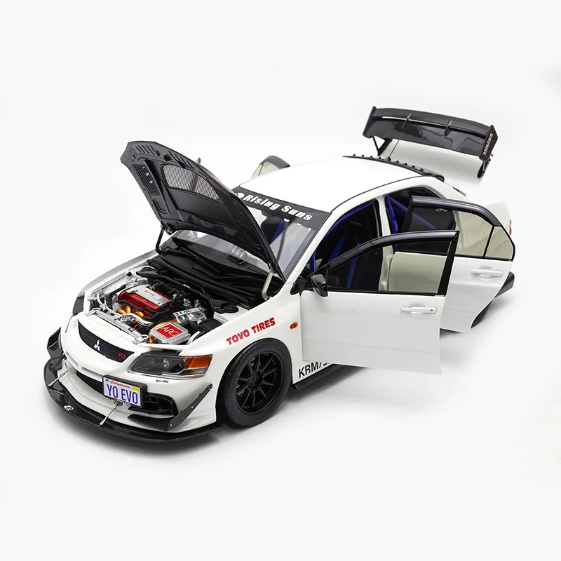 

SUPER A 1:18 Scale EVO 9th Generation MR FQ JDM Alloy Car Model Static Collection Decorated Holiday Gifts Toys Souvenir Gift